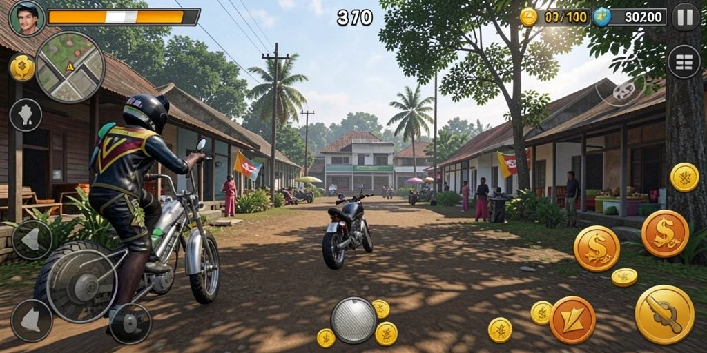 Tampilan utama aplikasi AKUNJP yang user-friendly.