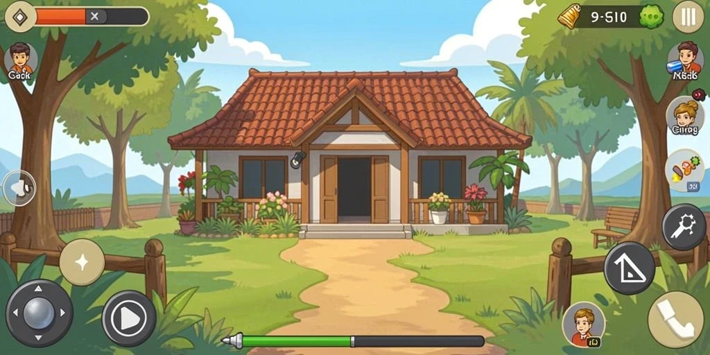 Tampilan utama dengan grafik yang menawan.