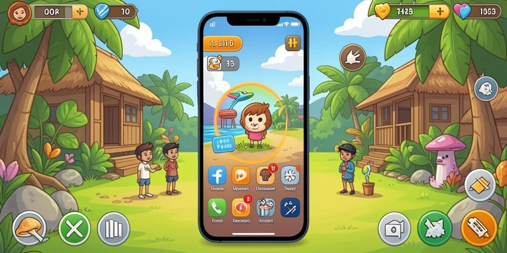 Screenshot menunjukkan tampilan awal game yang menarik.