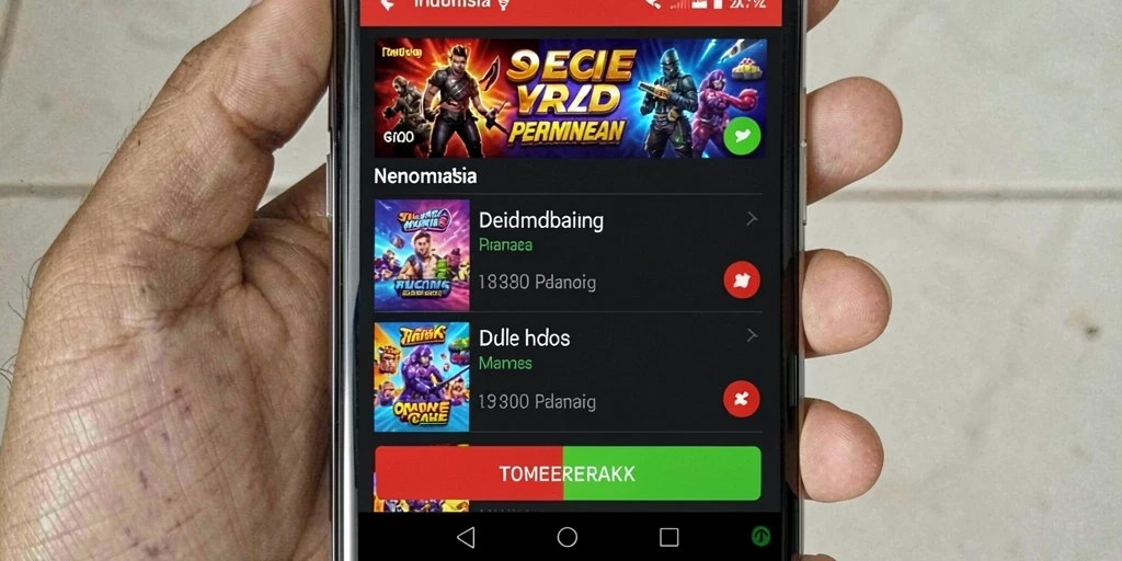 Tampilan awal permainan yang menarik dan informatif.